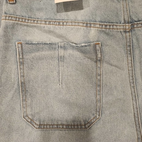 Zara Super High Rise Wide Leg Full Length Light Wash Jeans Full Length Size 12 - Picture 6 of 10